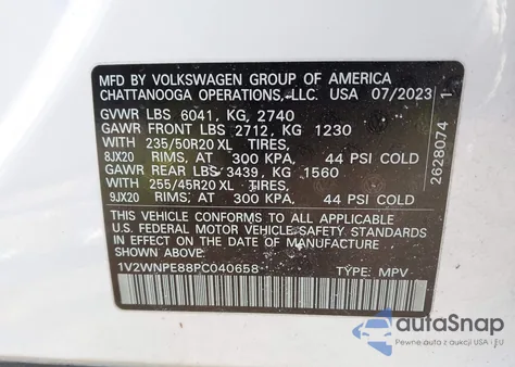 2023 Volkswagen Id.4 Awd Pro S из США, поврежденный, VIN 1V2WNPE88PC040658